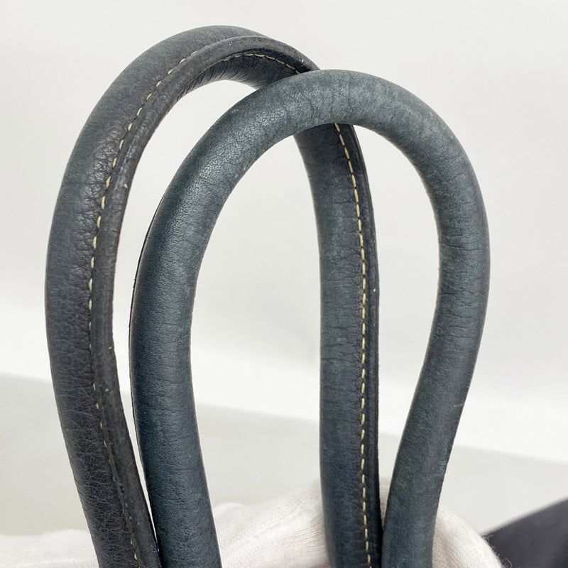 【6ga0678】エルメス トートバッグ ガーデンパーティTPM トワルオフィシエ ネイビー シルバー金具 □I刻印【中古】メンズ レディース ユニセックス