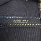 【6ga0678】エルメス トートバッグ ガーデンパーティTPM トワルオフィシエ ネイビー シルバー金具 □I刻印【中古】メンズ レディース ユニセックス