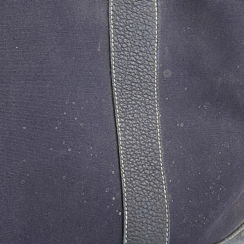 【6ga0678】エルメス トートバッグ ガーデンパーティTPM トワルオフィシエ ネイビー シルバー金具 □I刻印【中古】メンズ レディース ユニセックス