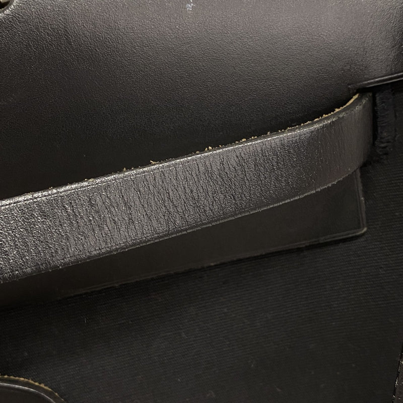 【6ga0696】エルメス ハンドバッグ エールバッグMM トワルオフィシエ ブラック シルバー金具 □F刻印 2wayバッグ【中古】メンズ レディース ユニセックス