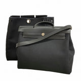 【6ga0696】エルメス ハンドバッグ エールバッグMM トワルオフィシエ ブラック シルバー金具 □F刻印 2wayバッグ【中古】メンズ レディース ユニセックス