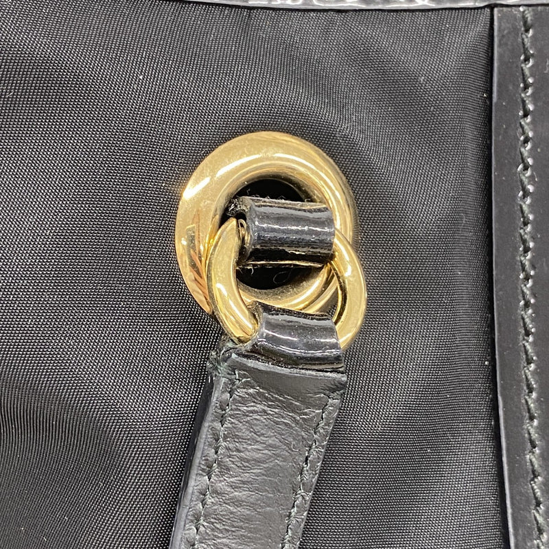 【6ga0697】サルヴァトーレフェラガモ トートバッグ ヴァラ エナメル ナイロン ブラック ゴールド金具【中古】レディース