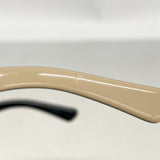 【6ga0716】シャネル サングラス カメリア 5113 プラスチック ベージュ ブラック シルバー金具【中古】レディース