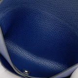 【6ga0718】エルメス カードケース カルヴィデュオ ヴォーエプソン ブルーネイビー シルバー金具 B刻印【中古】メンズ レディース ユニセックス