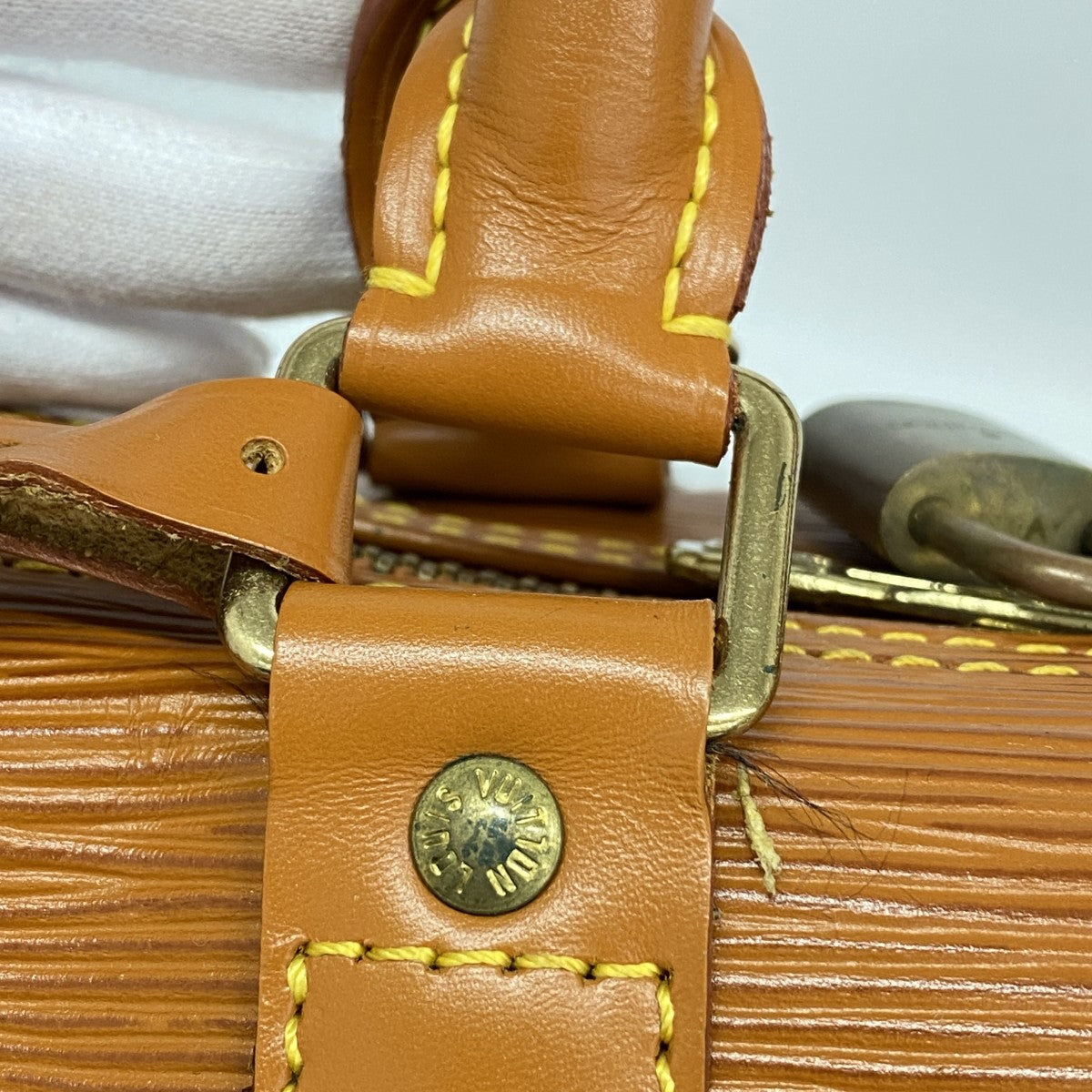 【6ga0726】ルイヴィトン ボストンバッグ エピ キーポル45 M42978 ジパングゴールド【中古】メンズ レディース ユニセックス