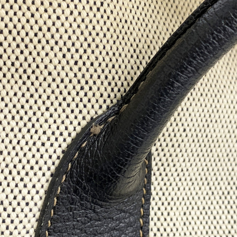 【6ga0727】エルメス トートバッグ ガーデンパーティGM トワルアッシュ ブラック シルバー金具 □J刻印【中古】メンズ レディース ユニセックス
