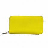 【6ga0728】エルメス 長財布 アザップロングシルクイン ヴォーエプソン ライム シルバー金具 Y刻印【中古】レディース