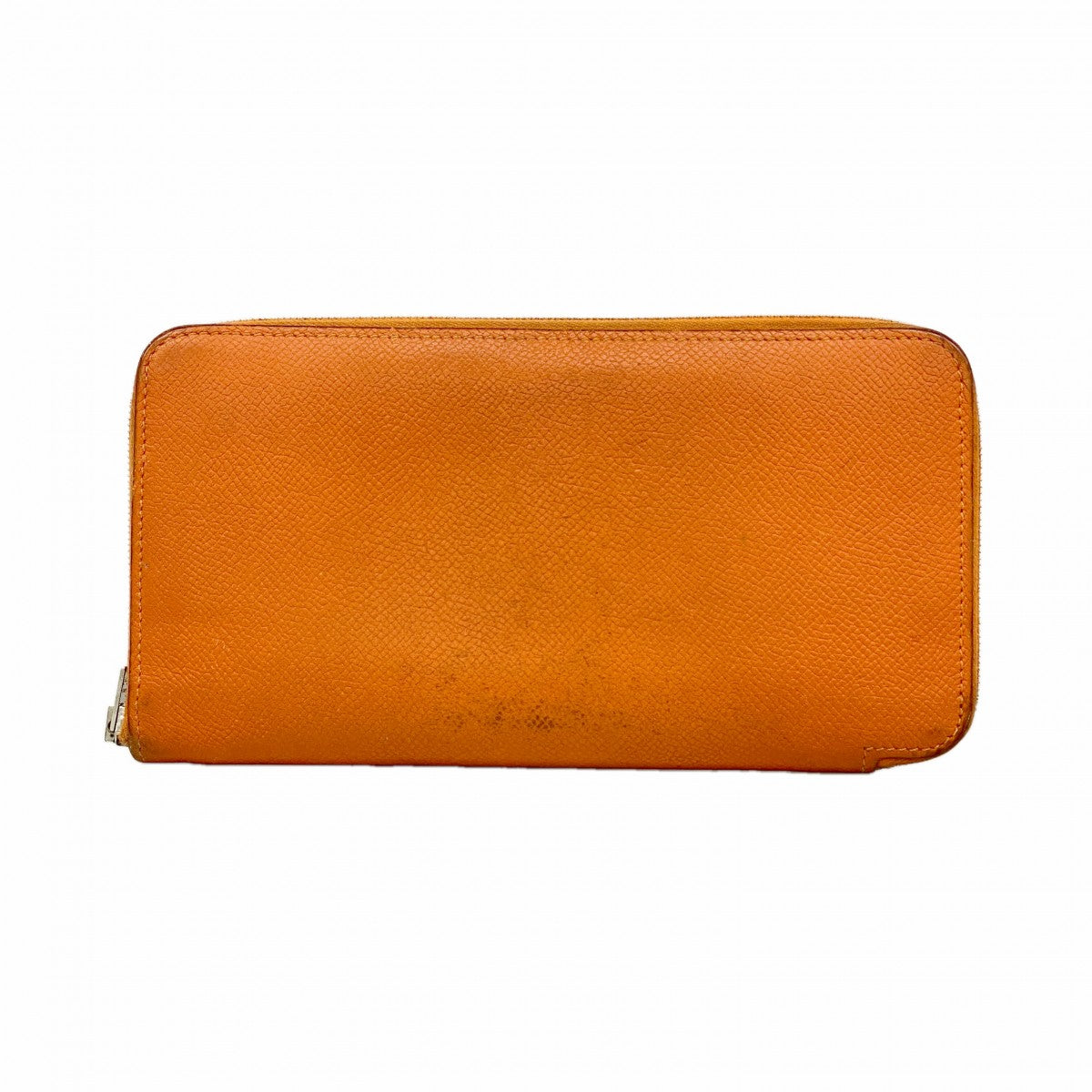 【6ga0729】エルメス 長財布 アザップロングシルクイン ヴォーエプソン カプシーヌ シルバー金具 X刻印【中古】レディース
