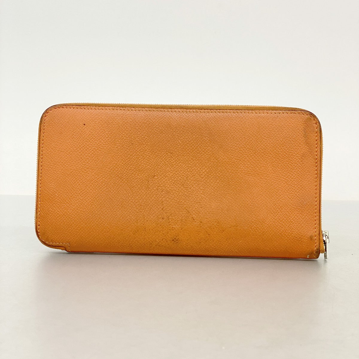 【6ga0729】エルメス 長財布 アザップロングシルクイン ヴォーエプソン カプシーヌ シルバー金具 X刻印【中古】レディース