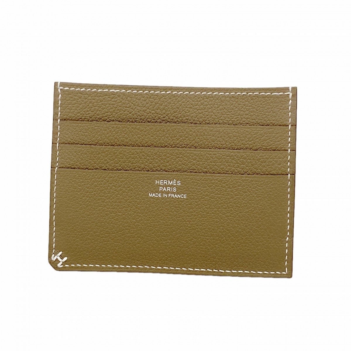 【6ga0730】エルメス カードケース Hセリエ エバーカラー エトゥープ W刻印【中古】メンズ レディース ユニセックス