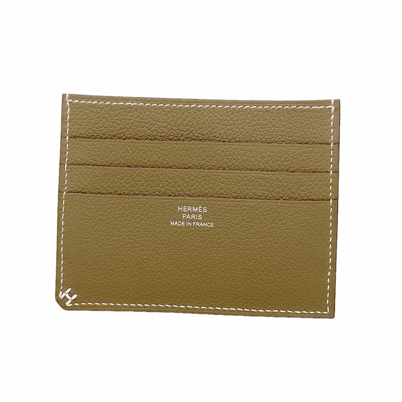 【6ga0730】エルメス カードケース Hセリエ エバーカラー エトゥープ W刻印【中古】メンズ レディース ユニセックス