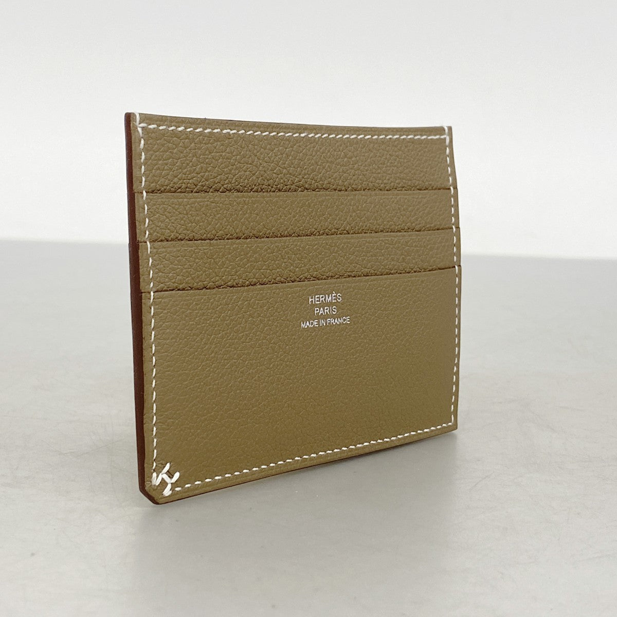 【6ga0730】エルメス カードケース Hセリエ エバーカラー エトゥープ W刻印【中古】メンズ レディース ユニセックス