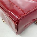 【6ga0753-k】シャネル ショルダーバッグ チョコバー チェーンショルダー パテントレザー レッド ゴールド金具【中古】レディース