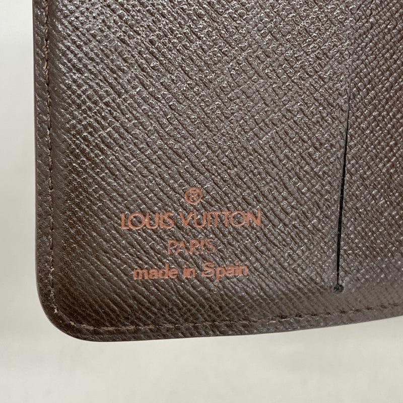 【6ga0764-k】ルイヴィトン 財布 ダミエ コンパクトジップ N61668 エベヌ【中古】レディース