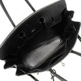 【6ga0781-h】エルメス ハンドバッグ バーキン35 コロマンデル ブラック シルバー金具 □G刻印【中古】レディース