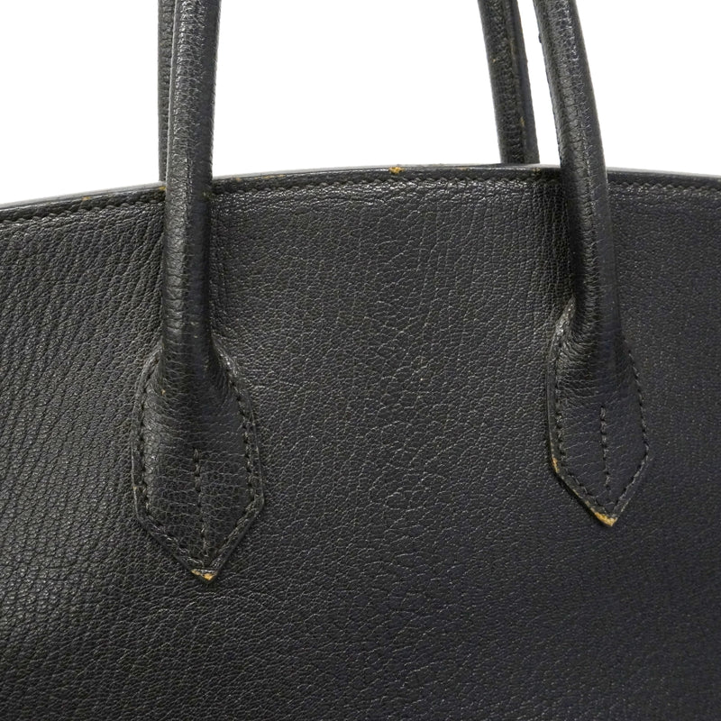 【6ga0781-h】エルメス ハンドバッグ バーキン35 コロマンデル ブラック シルバー金具 □G刻印【中古】レディース