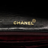 【6ga0782】シャネル ショルダーバッグ マトラッセ チェーンショルダー ラムスキン ブラック ゴールド金具【中古】レディース