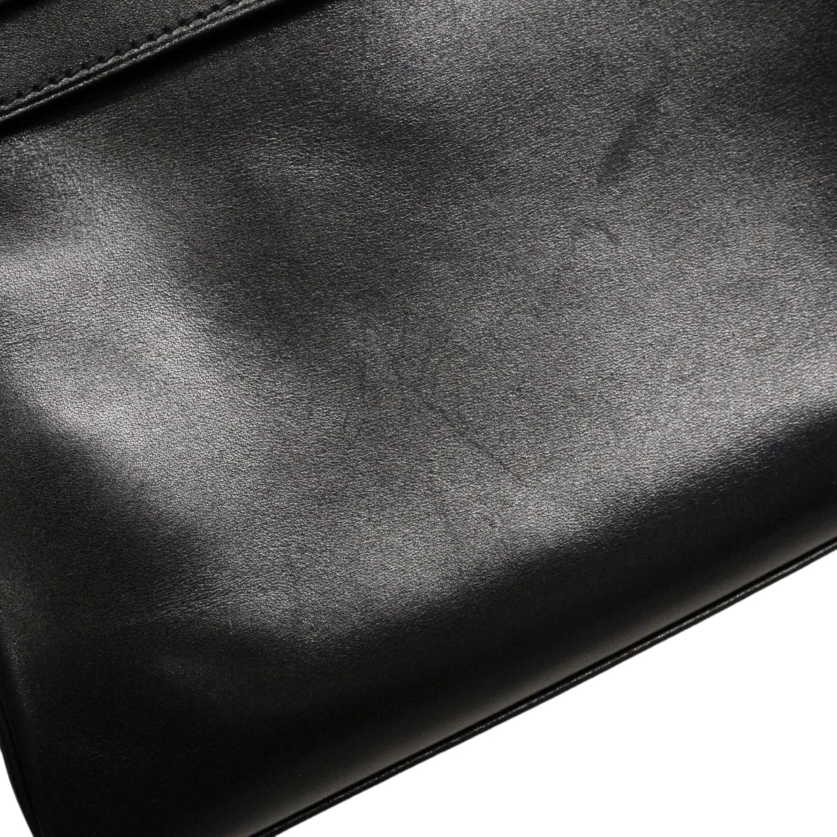 【6ga0784】エルメス ハンドバッグ ケリー25 ボックスカーフ ブラック ゴールド金具 □M刻印 2wayバッグ【中古】レディース