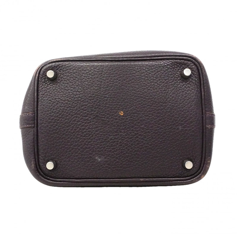 【6ga0785】エルメス ハンドバッグ ピコタンロックPM トリヨンクレマンス レザン シルバー金具 □R刻印【中古】レディース