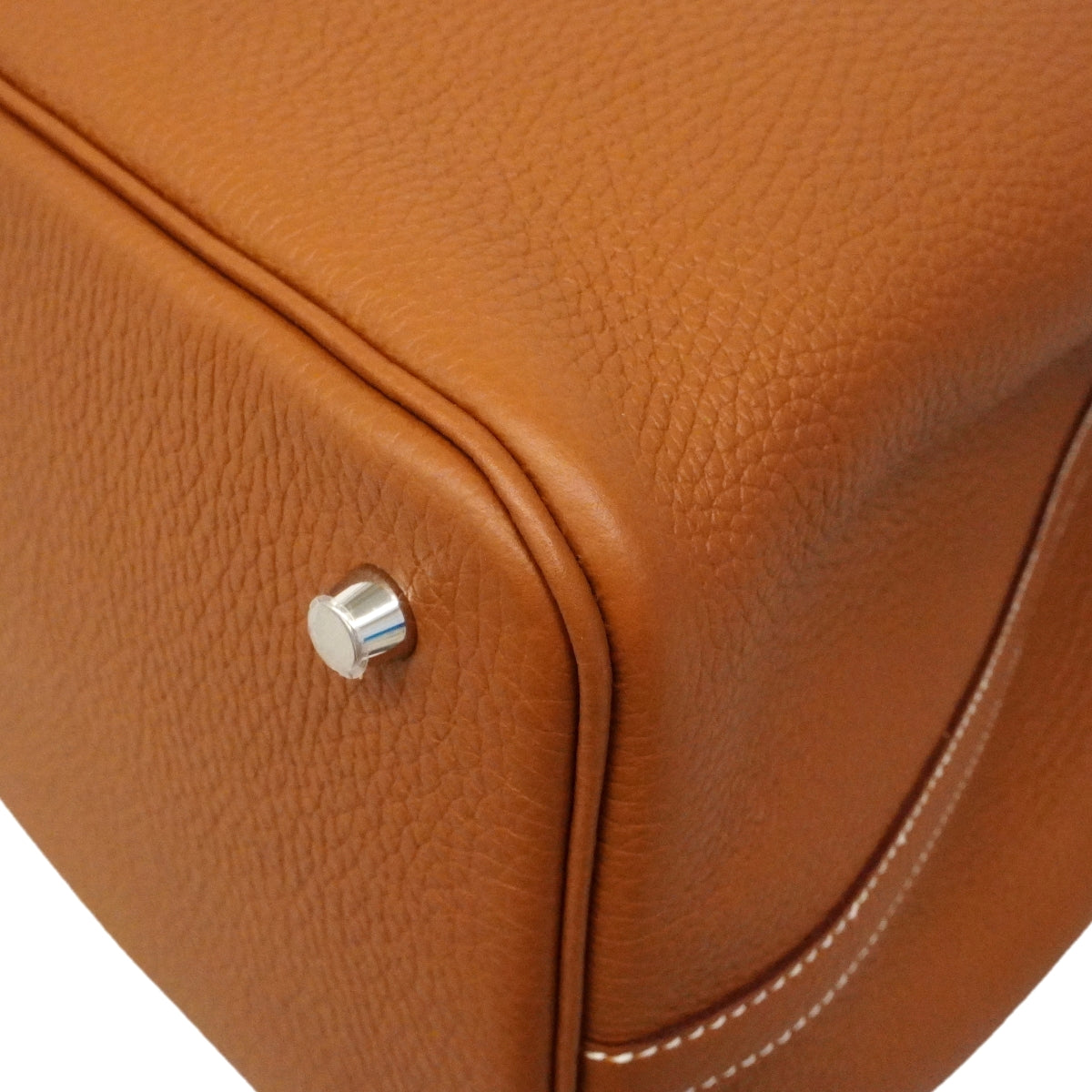 【6ga0788】エルメス ハンドバッグ ピコタンロックMM トリヨンクレマンス ゴールド ゴールド金具 B刻印【中古】レディース