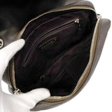【6ga0791-k】シャネル ショルダーバッグ マトラッセ Wチェーン カーフ ブラウン シルバー金具【中古】レディース