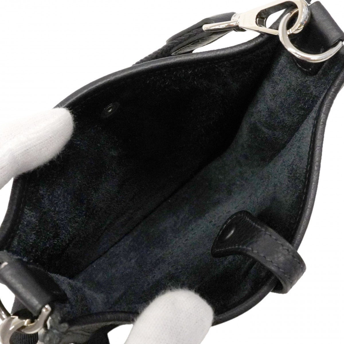 【6ga0796】エルメス ショルダーバッグ エヴリンTPM トリヨンクレマンス ブラック シルバー金具 W刻印【中古】レディース