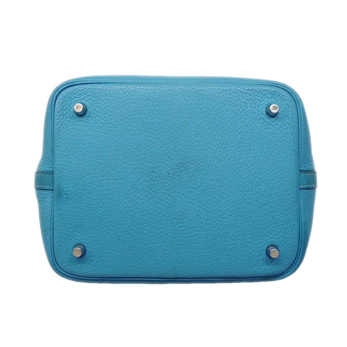 【6ga0798】エルメス ハンドバッグ ピコタンロックMM トリヨンクレマンス スイフト ブルーパラダイス シルバー金具 T刻印【中古】レディース