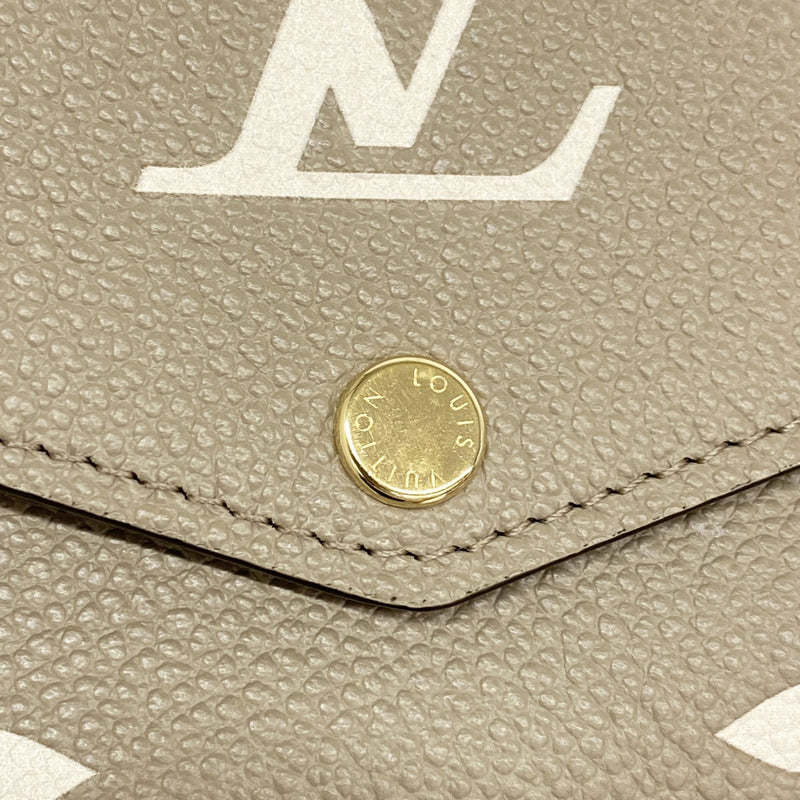 【6gb0836】ルイヴィトン 長財布 モノグラム・アンプラント バイカラー ポルトフォイユサラ NM M81049 トゥルトレールクレーム【中古】レディース