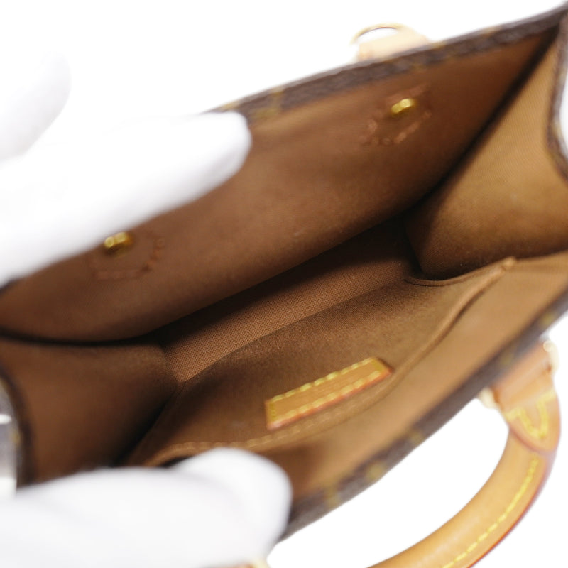 【6gb0866】ルイヴィトン ハンドバッグ モノグラム プティットサックプラ M81295 ブラウン 2wayバッグ【中古】レディース