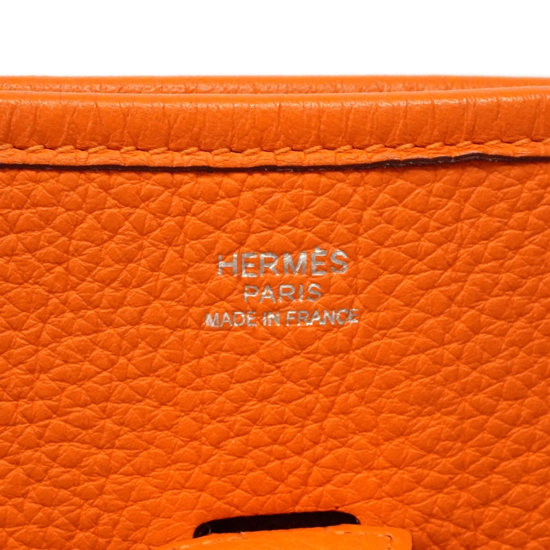 【6gb0902】エルメス ショルダーバッグ エヴリン2PM トリヨンクレマンス オレンジ シルバー金具 □K刻印【中古】レディース