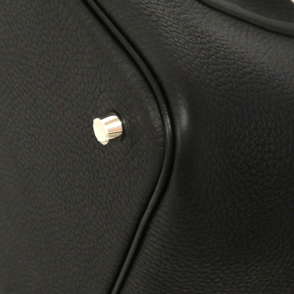 【6gb0920】エルメス ハンドバッグ ピコタンロックMM トリヨンクレマンス ブラック シルバー金具 W刻印【中古】レディース
