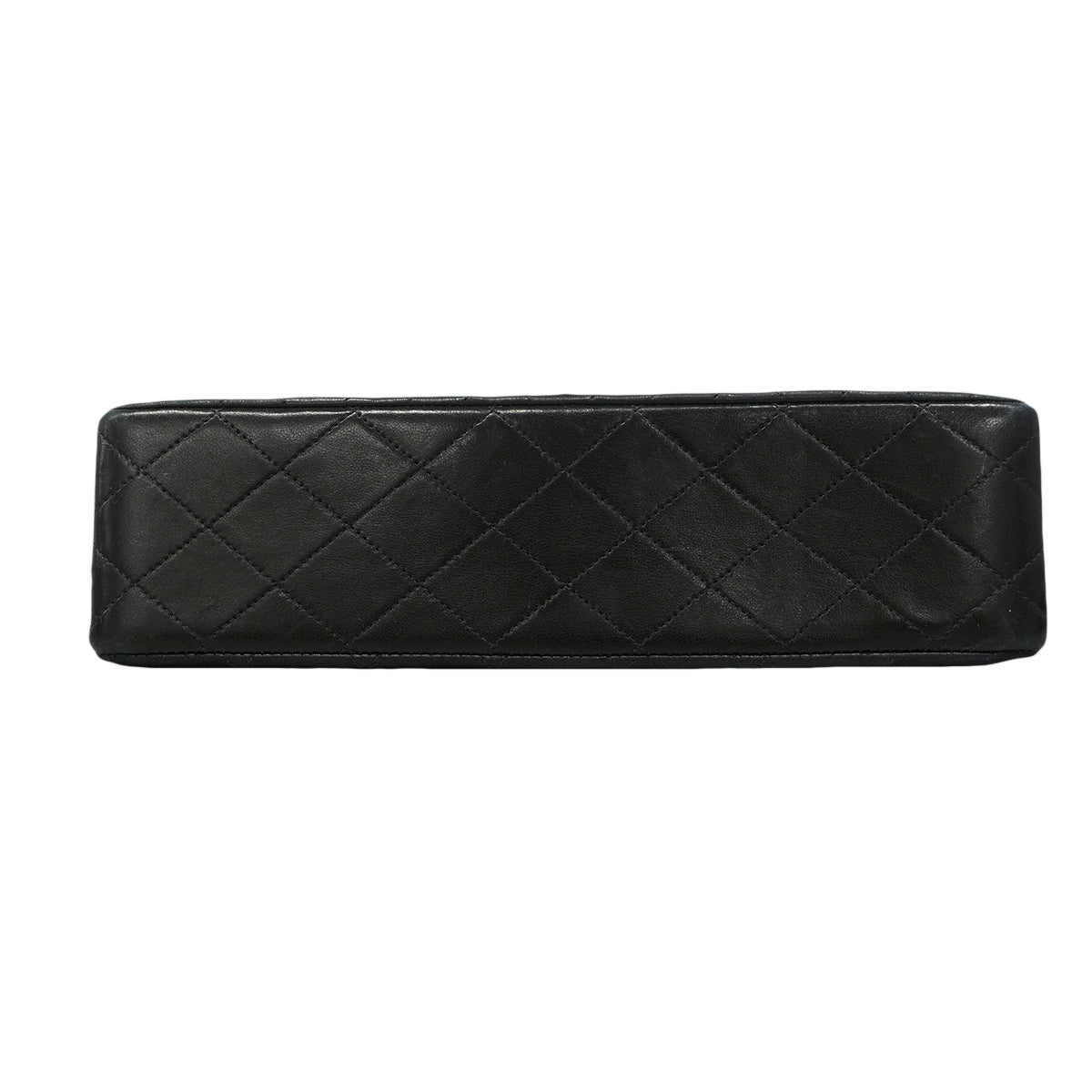 【6gb0935】シャネル ショルダーバッグ マトラッセ Wフラップ Wチェーン ラムスキン ブラック ゴールド金具【中古】レディース