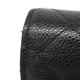 【6gb0936】シャネル ショルダーウォレット マトラッセ チェーンショルダー キャビアスキン ブラック シルバー金具【中古】レディース