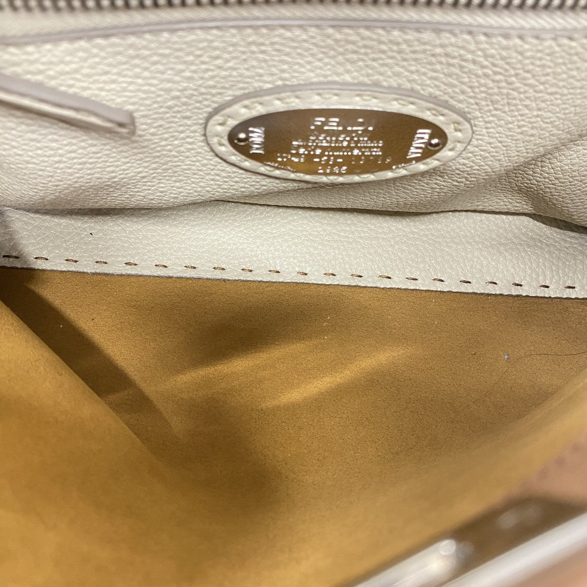 【6gb0943】フェンディ ハンドバッグ セレリア ピーカブー レザー ブラウン シルバー金具 2wayバッグ【中古】レディース
