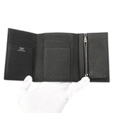 【6gb0944】エルメス 三つ折り財布 ベアンコンビネ ヴォーエプソン ソーブラック シルバー金具 U刻印【中古】メンズ レディース ユニセックス