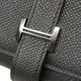 【6gb0944】エルメス 三つ折り財布 ベアンコンビネ ヴォーエプソン ソーブラック シルバー金具 U刻印【中古】メンズ レディース ユニセックス