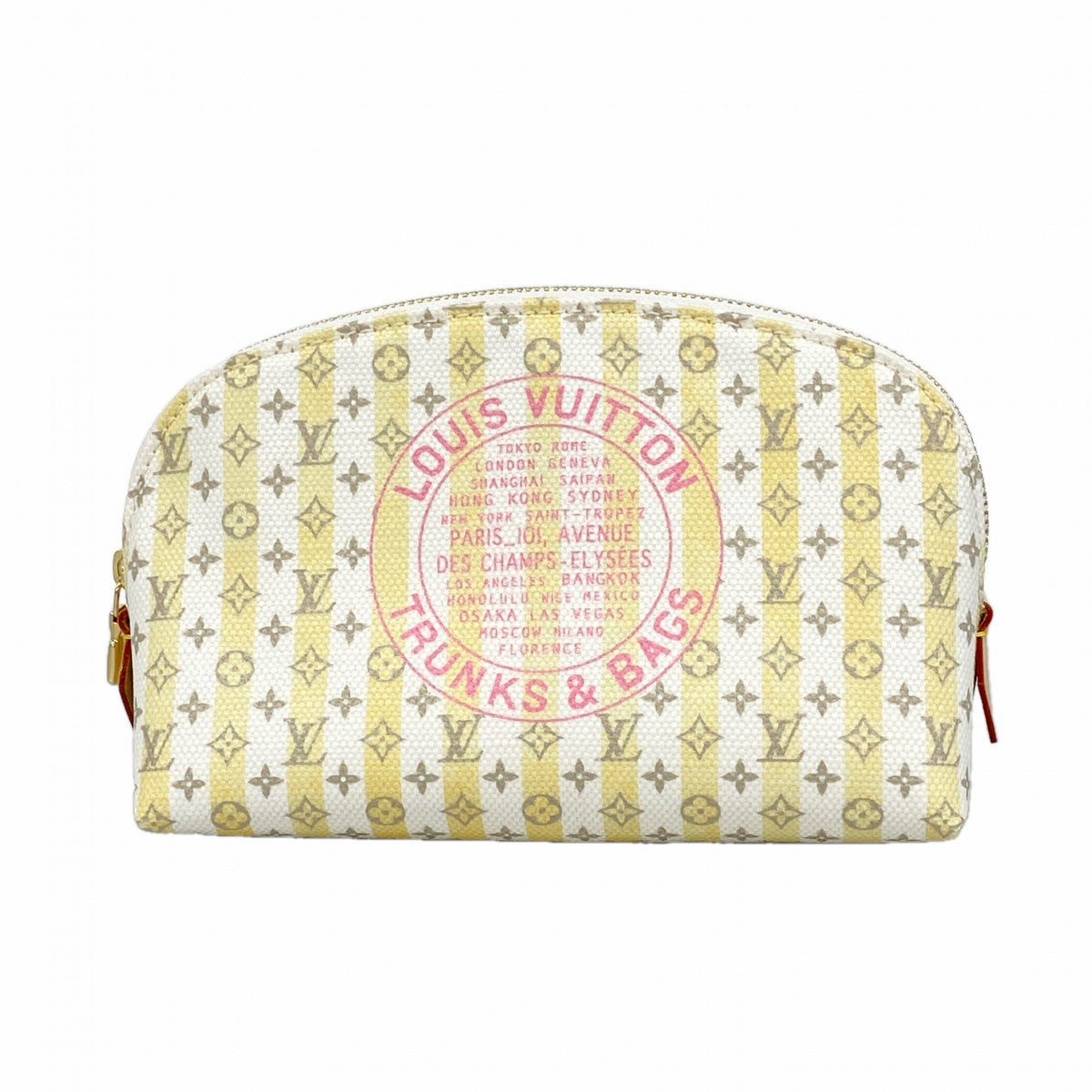 【6gb0954-h】ルイヴィトン ポーチ LVスタンプ ポシェット コスメティックPM M28679 バナナイエロー【中古】レディース