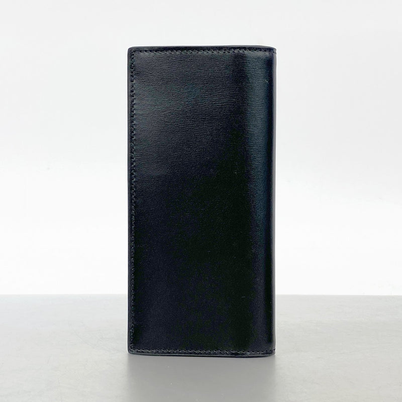 【6gb0983-k】グッチ 長財布 GGマーモント 428740 レザー ブラック シルバー金具【中古】メンズ