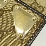 【6gb0985-k】グッチ 財布 GGキャンバス 181896 キャンバス ブラウン ゴールド金具【中古】レディース