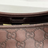 【6gb0989-k】グッチ ショルダーバッグ グッチシマ 145778 レザー ダークブラウン シャンパンゴールド金具【中古】レディース