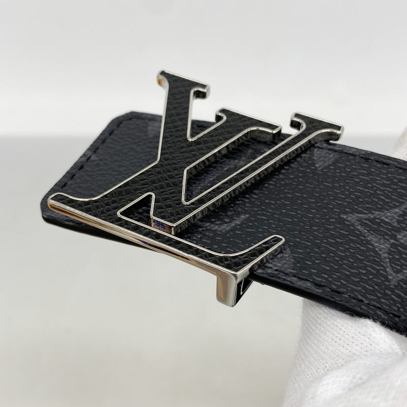 【6gb1042-k】ルイヴィトン ベルト モノグラム・エクリプス サンチュールLVイニシャル M0157 ブラック【中古】メンズ