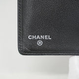 【6gb1059-k】シャネル 長財布 ココジャケットモチーフ レザー ブラック シルバー金具【中古】レディース