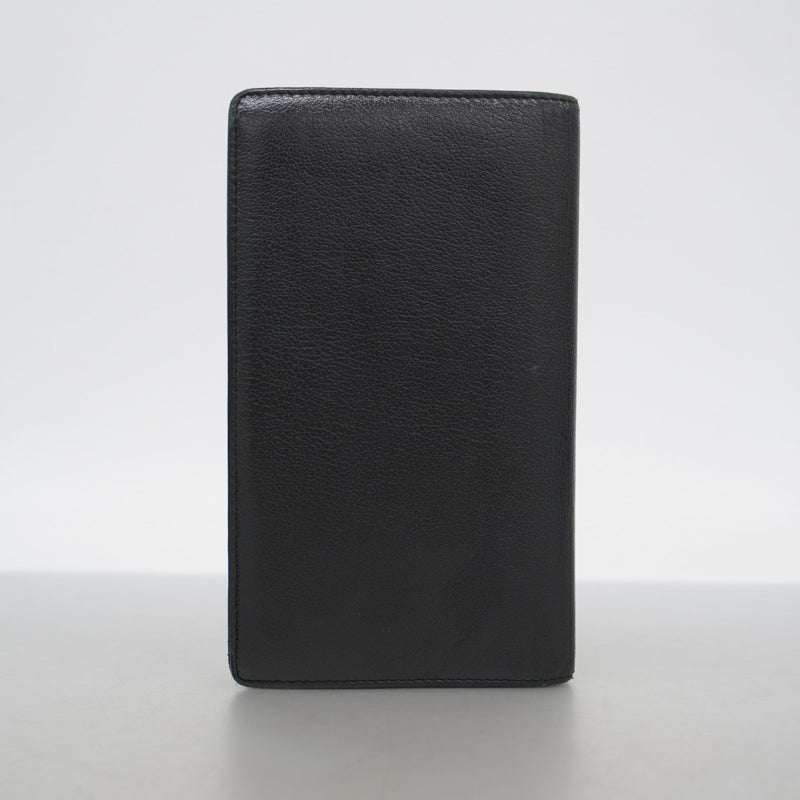 【6gb1059-k】シャネル 長財布 ココジャケットモチーフ レザー ブラック シルバー金具【中古】レディース