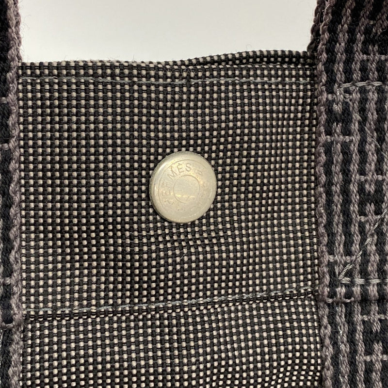 【6gb1087-k】エルメス トートバッグ エールラインPM キャンバス グレー シルバー金具【中古】レディース