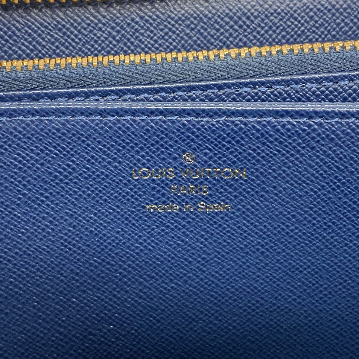 【6gb1092-k】ルイヴィトン 長財布 モノグラム・ジャガード デニム ジッピーウォレット M81226 マリーヌ【中古】レディース