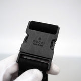 【6gb1107-k】グッチ ショルダーバッグ シェリーライン 181064 キャンバス ブラック シルバー金具【中古】レディース