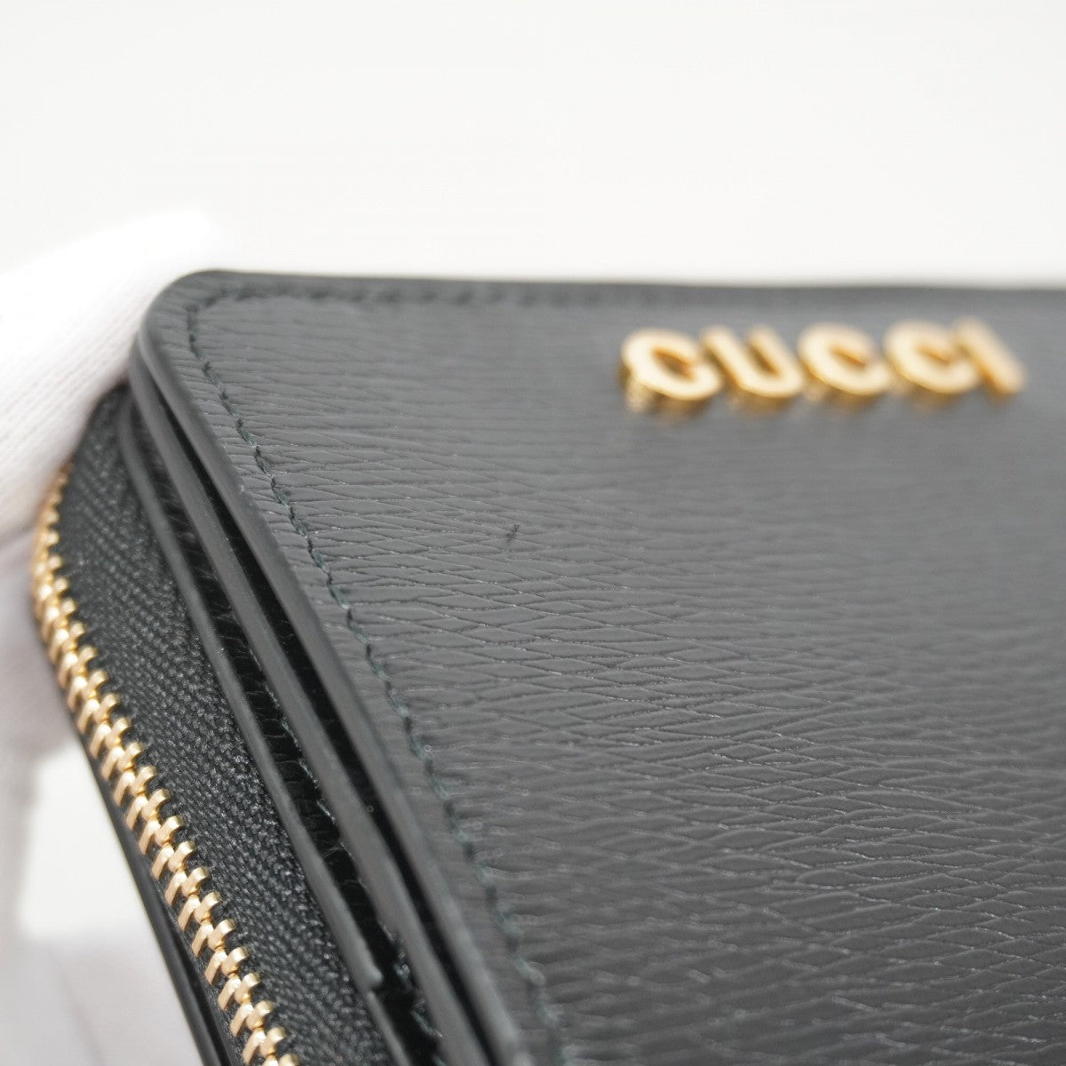 【6gb1109-k】グッチ 財布 772639 レザー ブラック ゴールド金具【中古】レディース