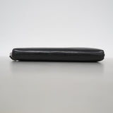 【6gb1111-k】シャネル 長財布 レザー ブラック シルバー金具【中古】レディース