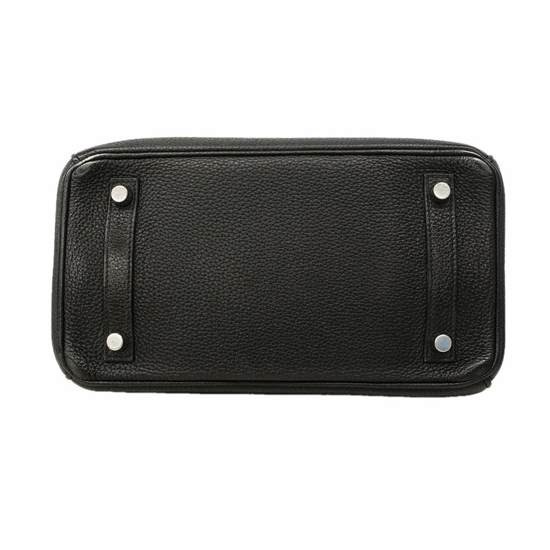 【6gb1125-g】エルメス ハンドバッグ バーキン25 トゴ ブラック シルバー金具 Z刻印【中古】レディース