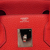 【6gb1134】エルメス ハンドバッグ バーキン30 トリヨンクレマンス ブーゲンビリア シルバー金具 X刻印【中古】レディース